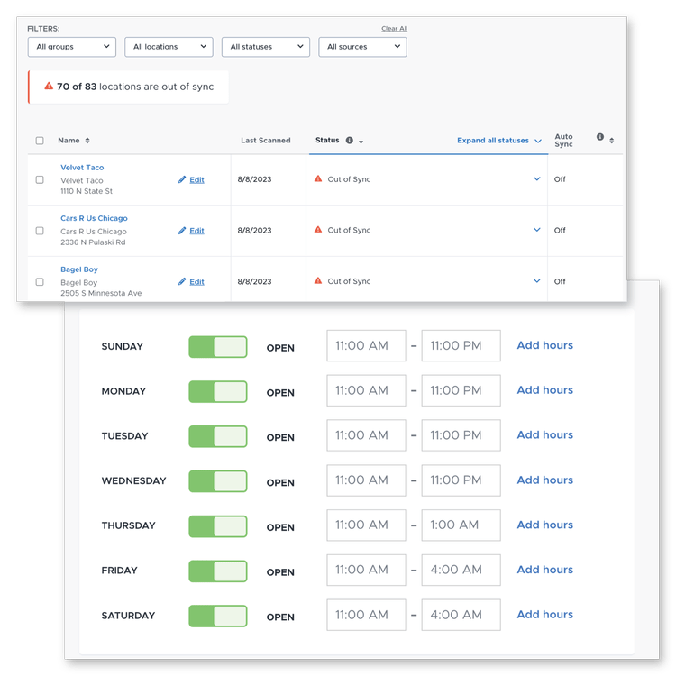 Local Listings Management